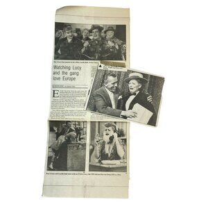 Lucille Ball I Love Lucy Vintage 80's Newspaper Articles VERY COOL u